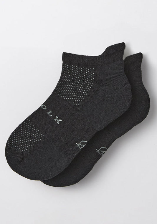 Womens Rowan No Show Socks - Black Pepper