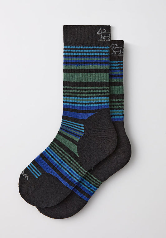 Mens Everyday Crew Socks - Black Stripe