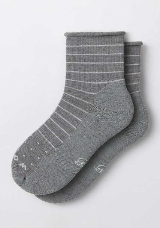 Womens Derby Roll Top Sock - Grey