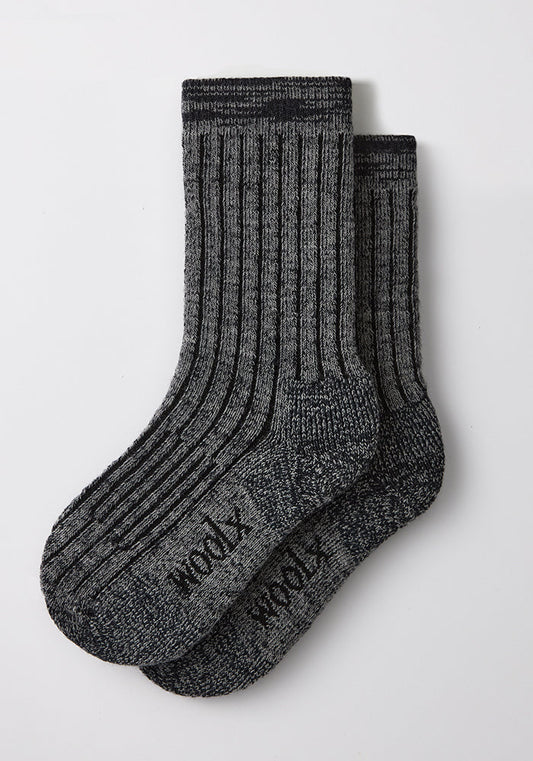 Womens Joey Crew Socks - Stone Grey