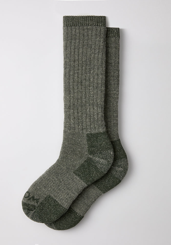 Mens Extreme Over The Calf Socks - Forest Dark Moss