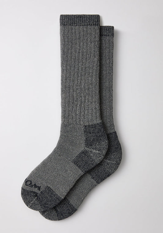 Womens Extreme Over The Calf Socks - Charcoal Heather