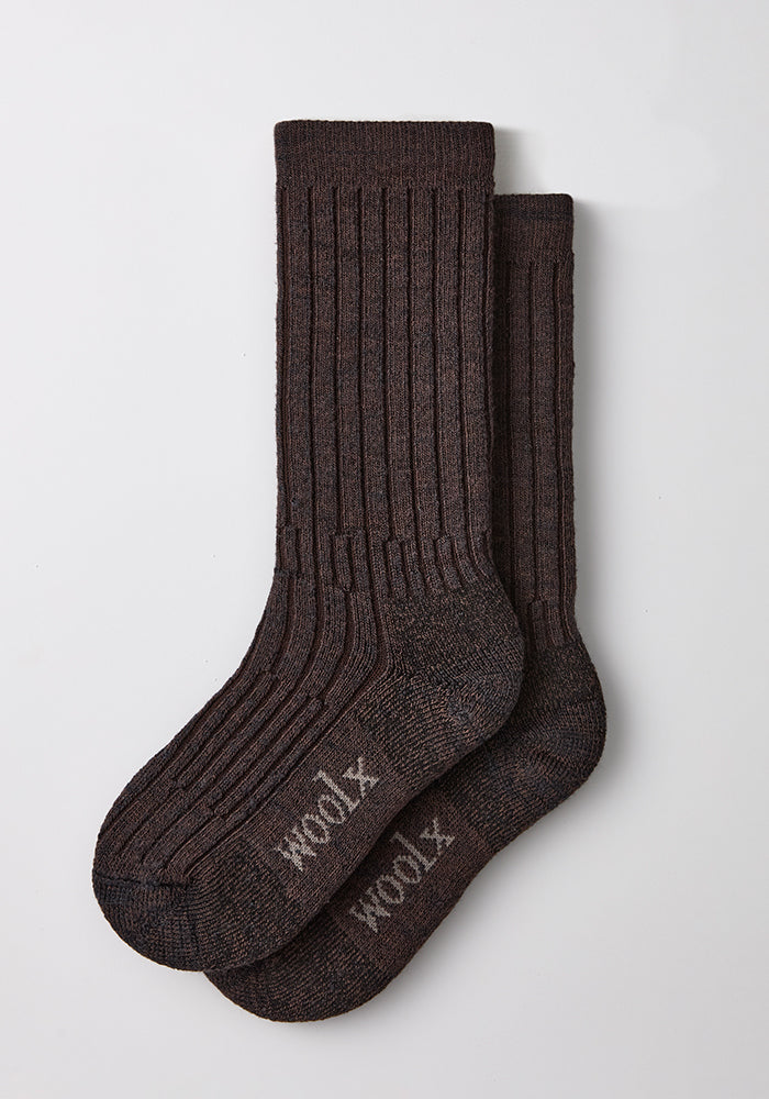 Womens Joey Mid Calf Socks - Dark Espresso