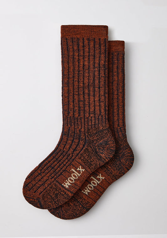 Mens Joey Mid Calf Socks - Cinnamon Spice