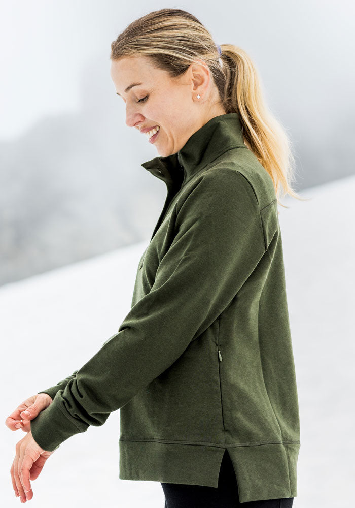 Annie 3 Button Pullover - Duffel Bag