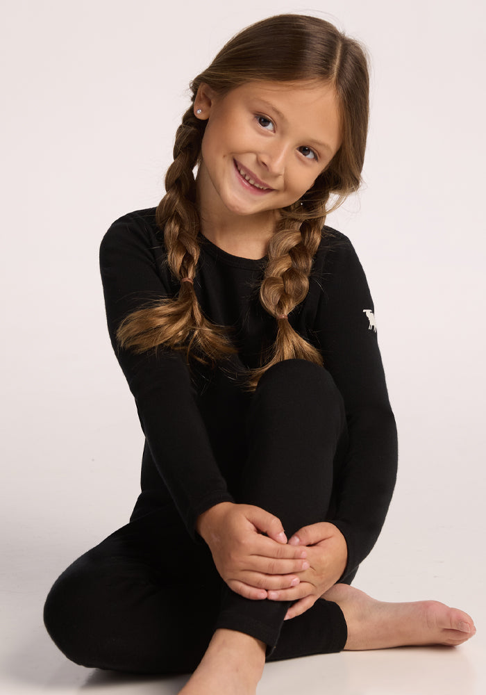 Kids Explorer Base Layer Top - Black