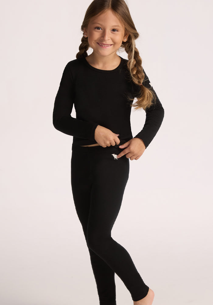 Kids Explorer Base Layer Bottoms - Black