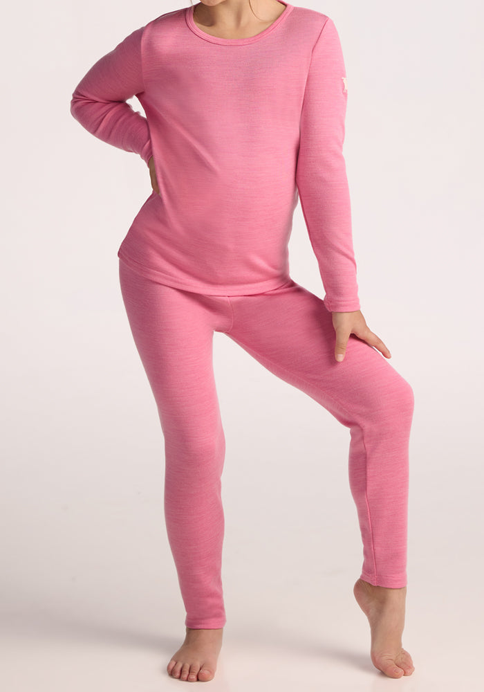 Kids Explorer Base Layer Bottoms - Pinky Promise