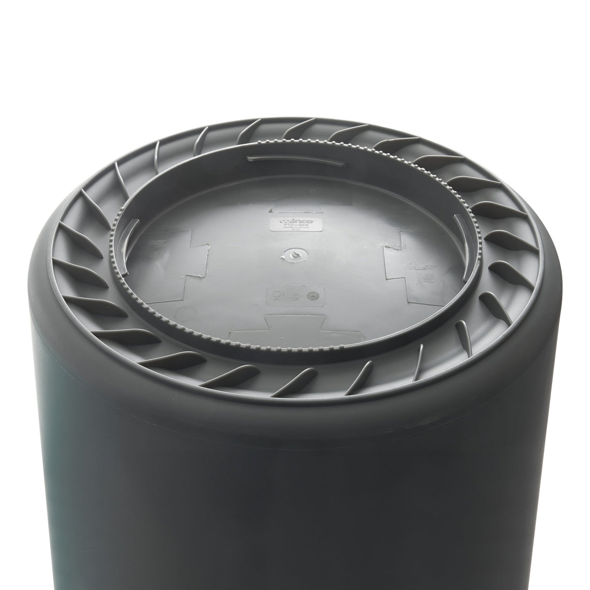 PTC-20G - Heavy-Duty Round Trash Can - Gray, 20 Gallon