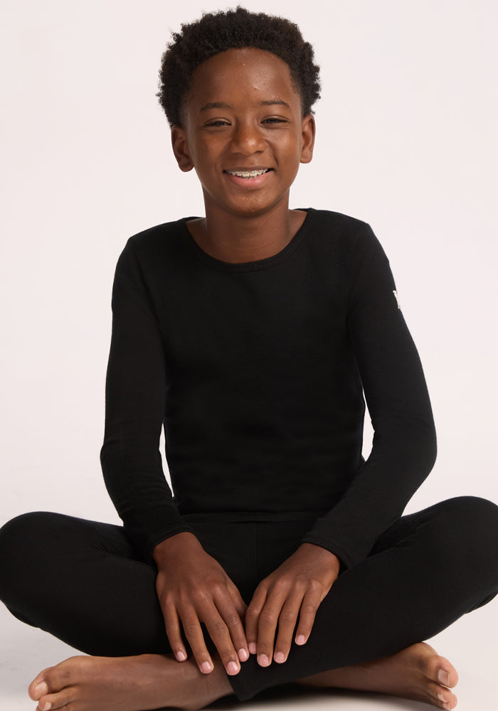 Kids Explorer Base Layer Top - Black