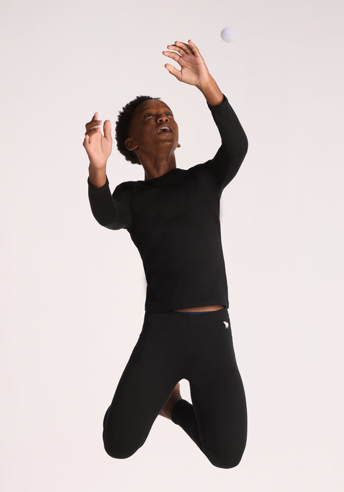 Kids Explorer Base Layer Top - Black