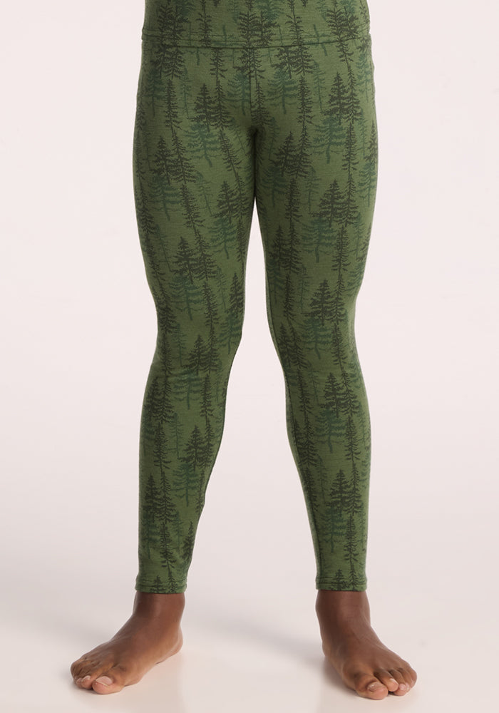 Kids Explorer Base Layer Bottoms - Forest Friends