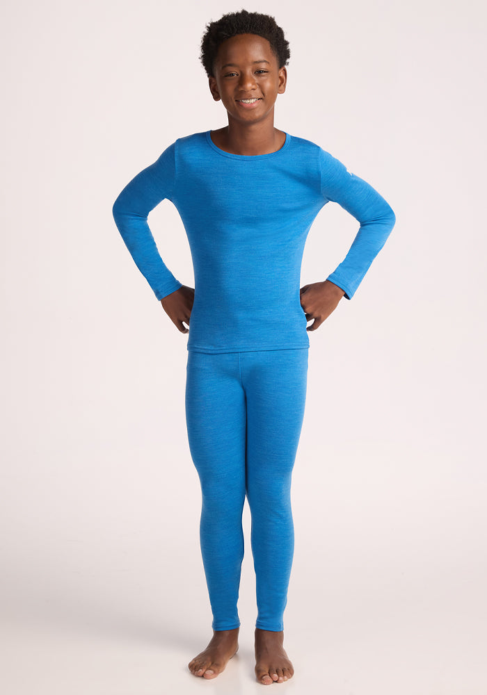Kids Explorer Base Layer Top - Blue Razz