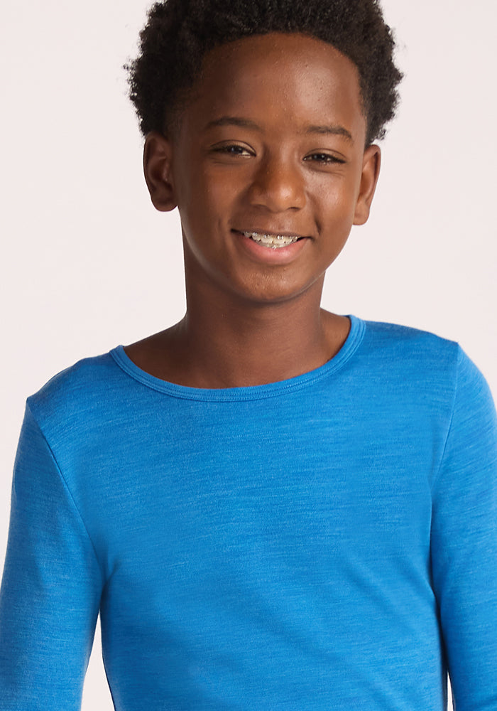 Kids Explorer Base Layer Top - Blue Razz