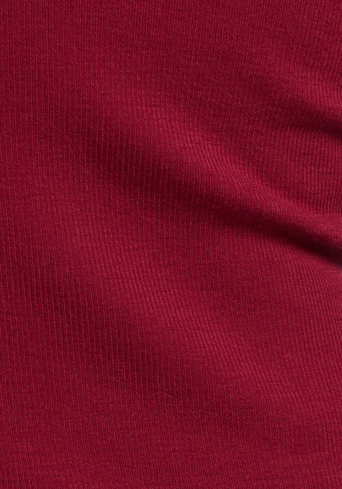 Sage Petite Ribbed Turtleneck - Beet Red