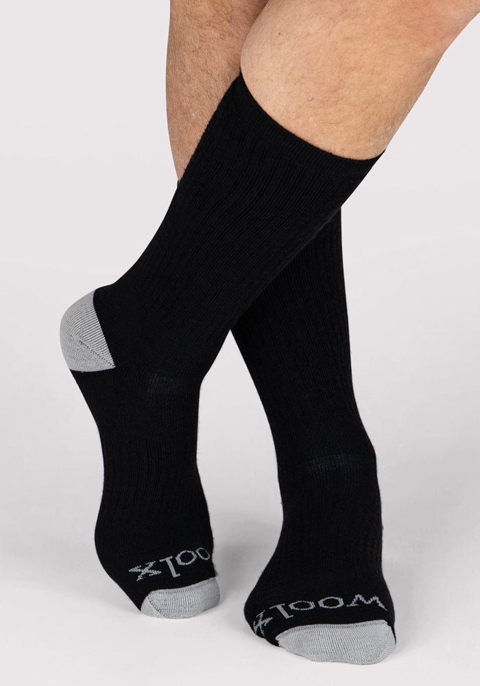 Mens Core Crew Socks - Black