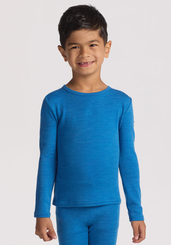 Kids Explorer Base Layer Top - Blue Razz