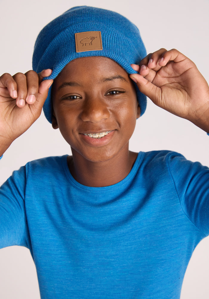 Kids Baylor Beanie - Blue Razz