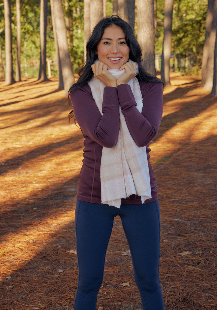 Bradie Scarf - Mauve Plaid