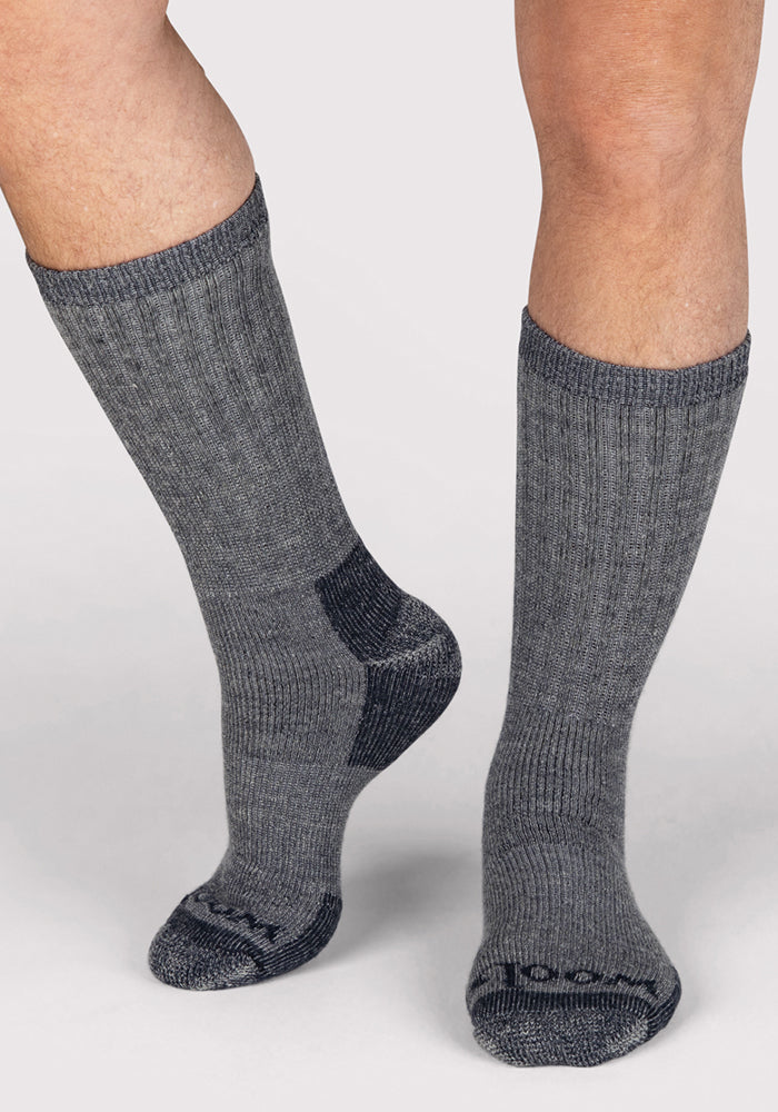 Mens Extreme Crew Socks - Charcoal Heather