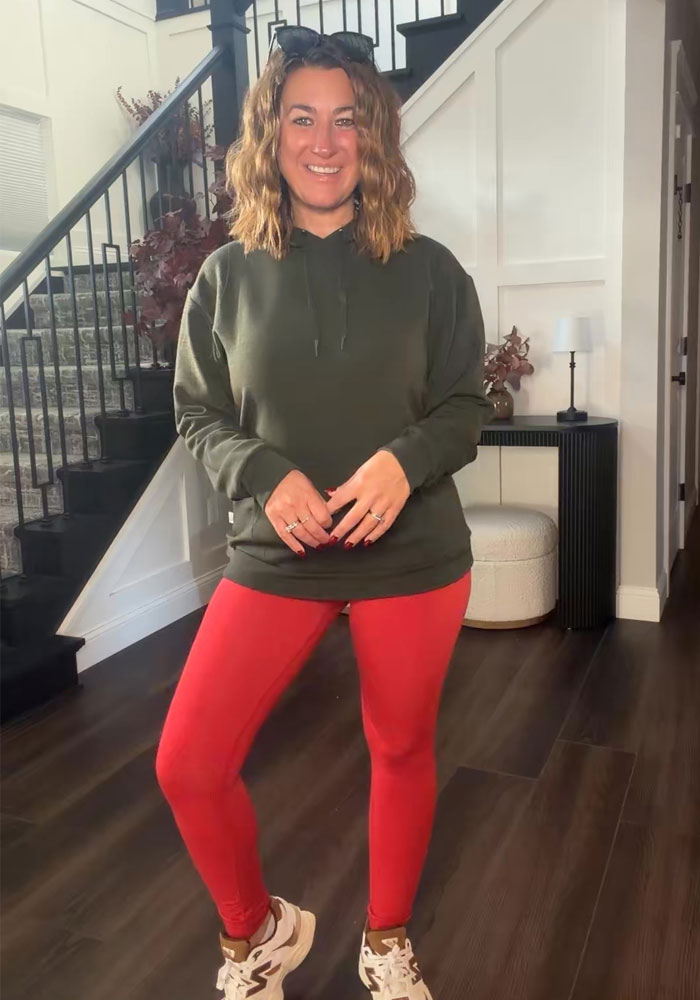 Angela Leggings - Maraschino Cherry