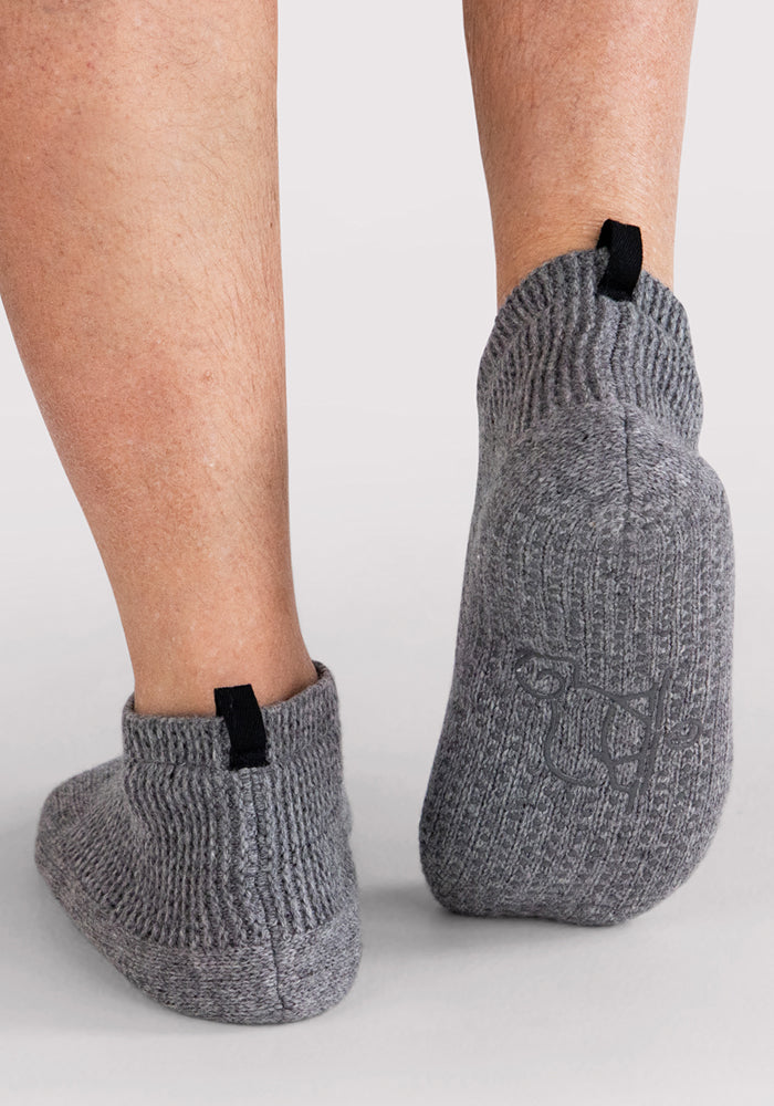 Mens Gripper Slippers - Gentle Grey