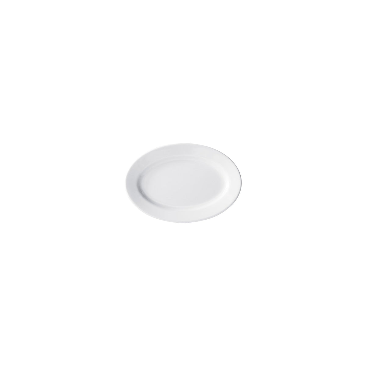 BPO-7 - Birkhall Porcelain Rolled Edge Platter, 7"L x 4-1/2"W x 3/4"H - White (36 Pieces/Case)