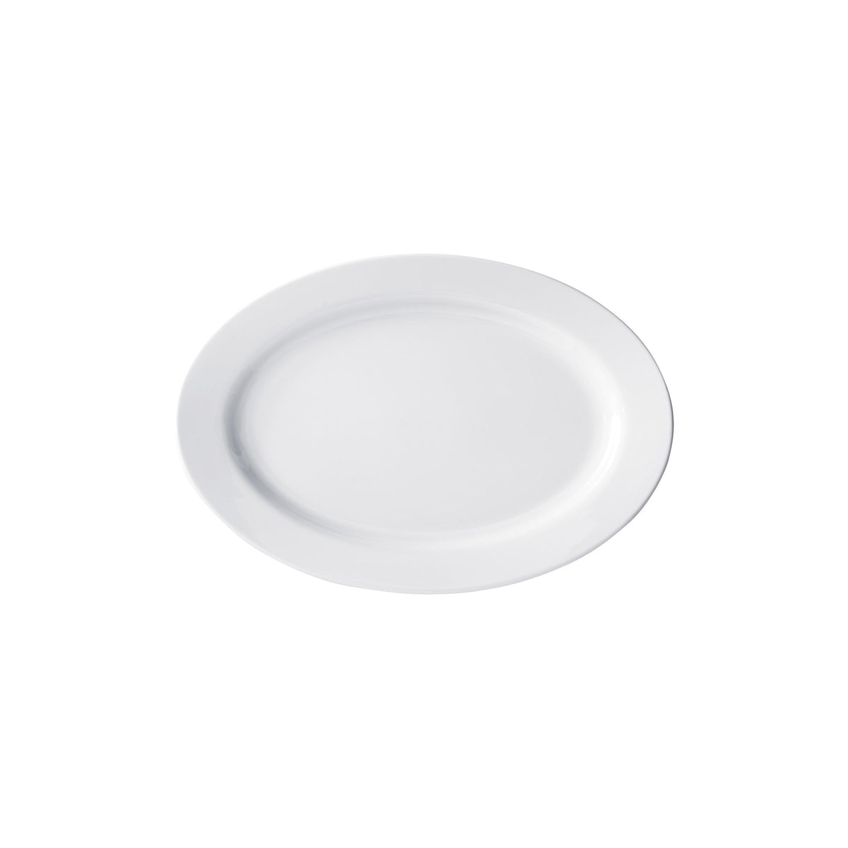BPO-1375 - Birkhall Porcelain Rolled Edge Platter, 13-3/4"L x 9-7/8"W x 1-1/2"H - White (12 Pieces/Case)