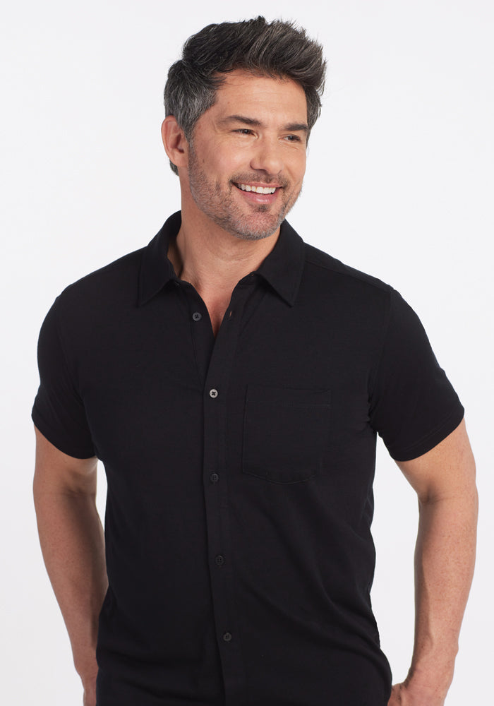 Endi Full Button Down Shirt - Black