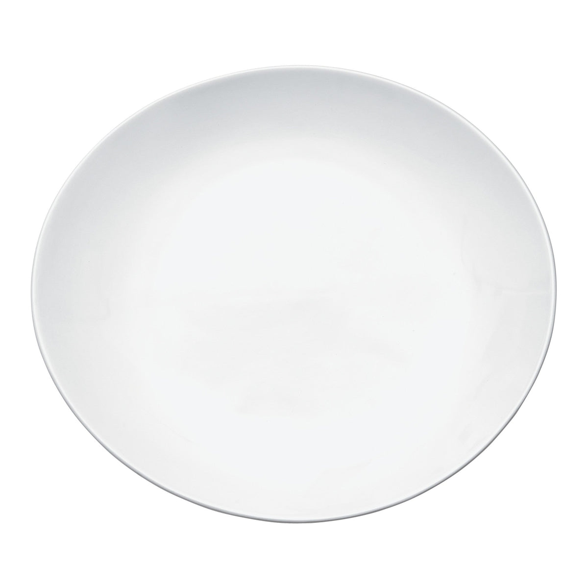 OKP-12PL - Brechia Porcelain Coupe Oval Platter, 12"L x 10-1/2"W x 1-1/2"H - White (12 Pieces/Case)
