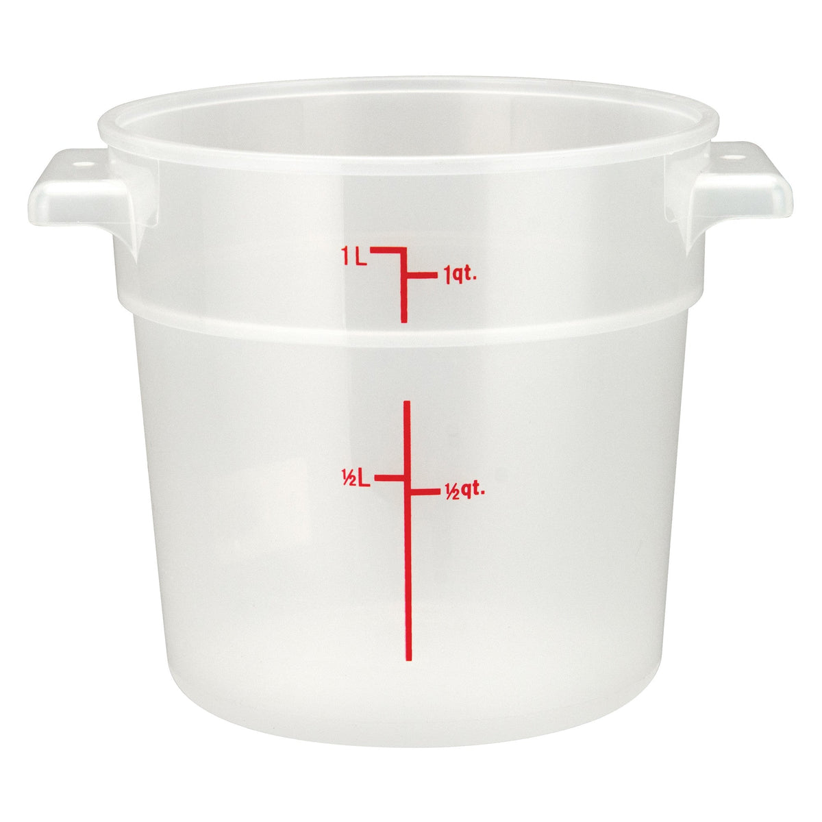PTRC-1 - Round Storage Container, Translucent, Polypropylene - 1 Quart