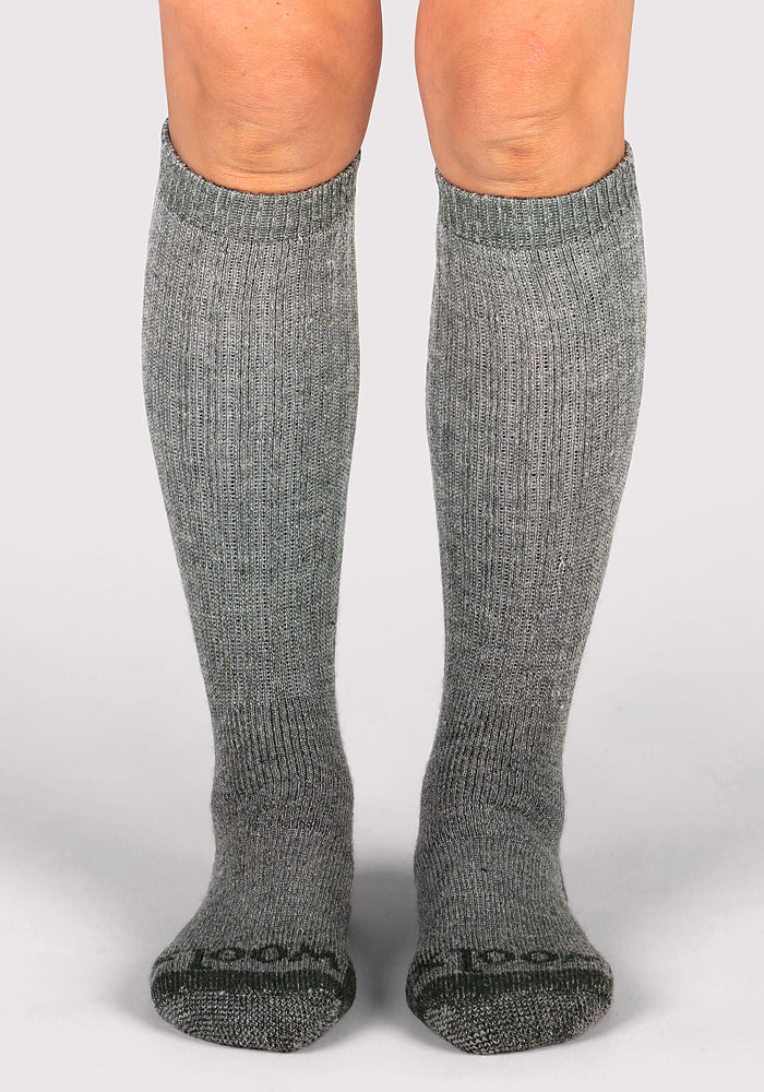Womens Extreme Over The Calf Socks - Forest Dark Moss