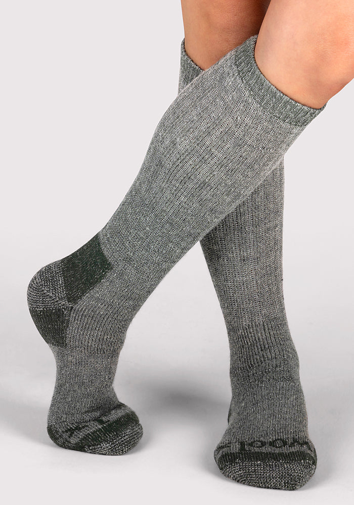 Womens Extreme Over The Calf Socks - Forest Dark Moss