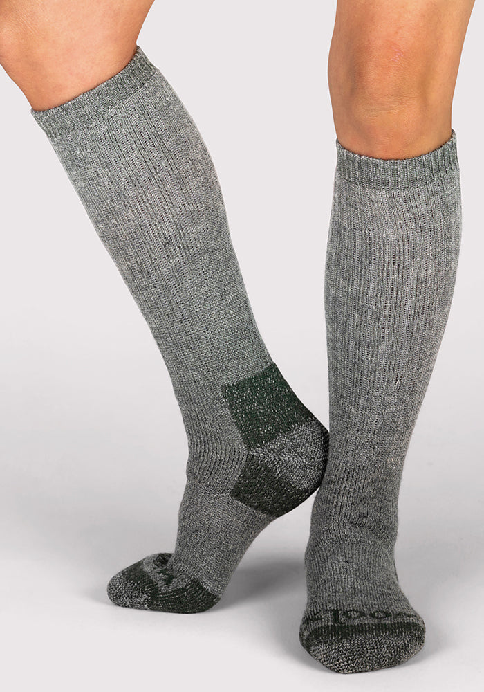 Womens Extreme Over The Calf Socks - Forest Dark Moss