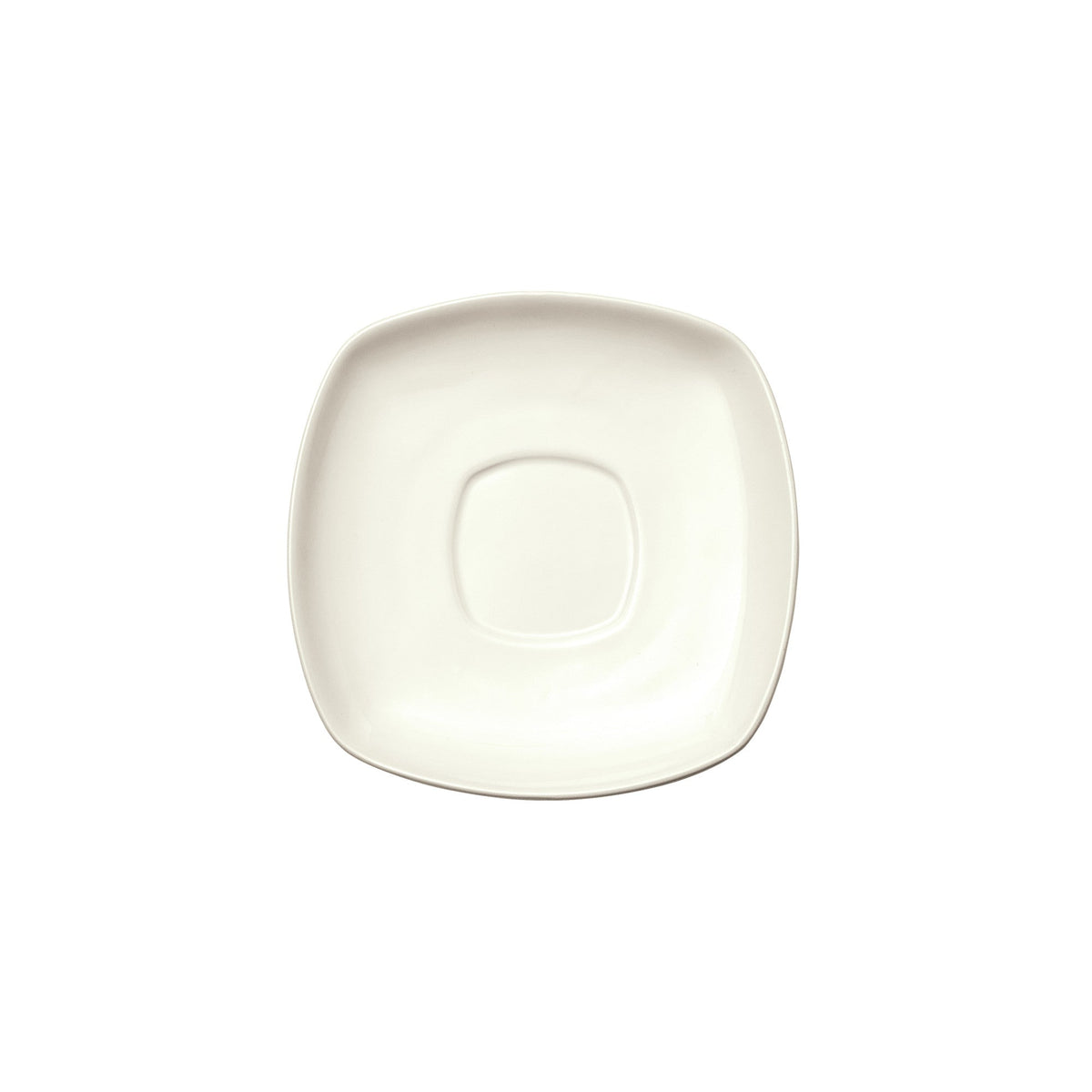 RSS-6-AW - Royalsquare Porcelain Square Saucer, 6"L x 6"W x 3/4"H - American White (36 Pieces/Case)