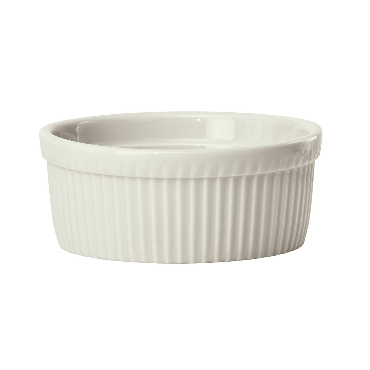 SBR-12-AW - Porcelain Fluted Souffle Bowl, 12 oz (12 Pieces/Case)