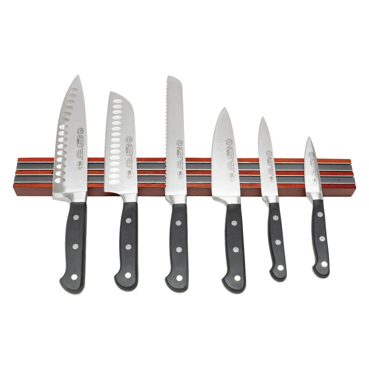 WMB-18 - Magnetic Knife Bar, Wooden Base - 18"