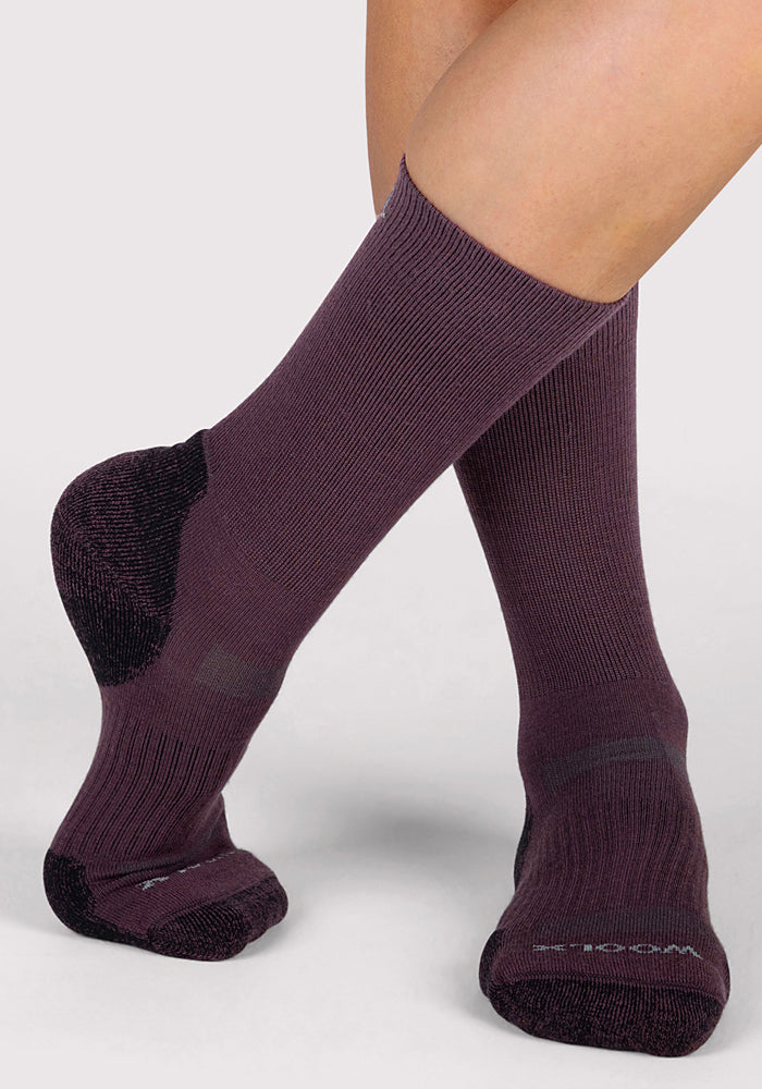 Womens Harbor Crew Sock - Grape Harvest