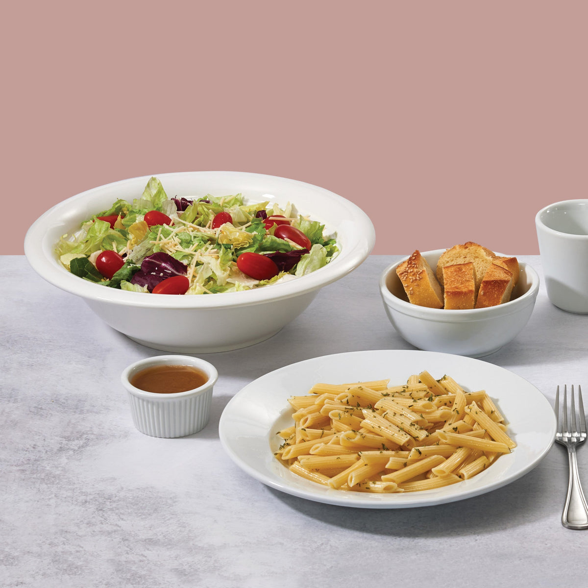 SSB-78 - Porcelain Specialty Salad Bowl, 78 oz - White (12 Pieces/Case)