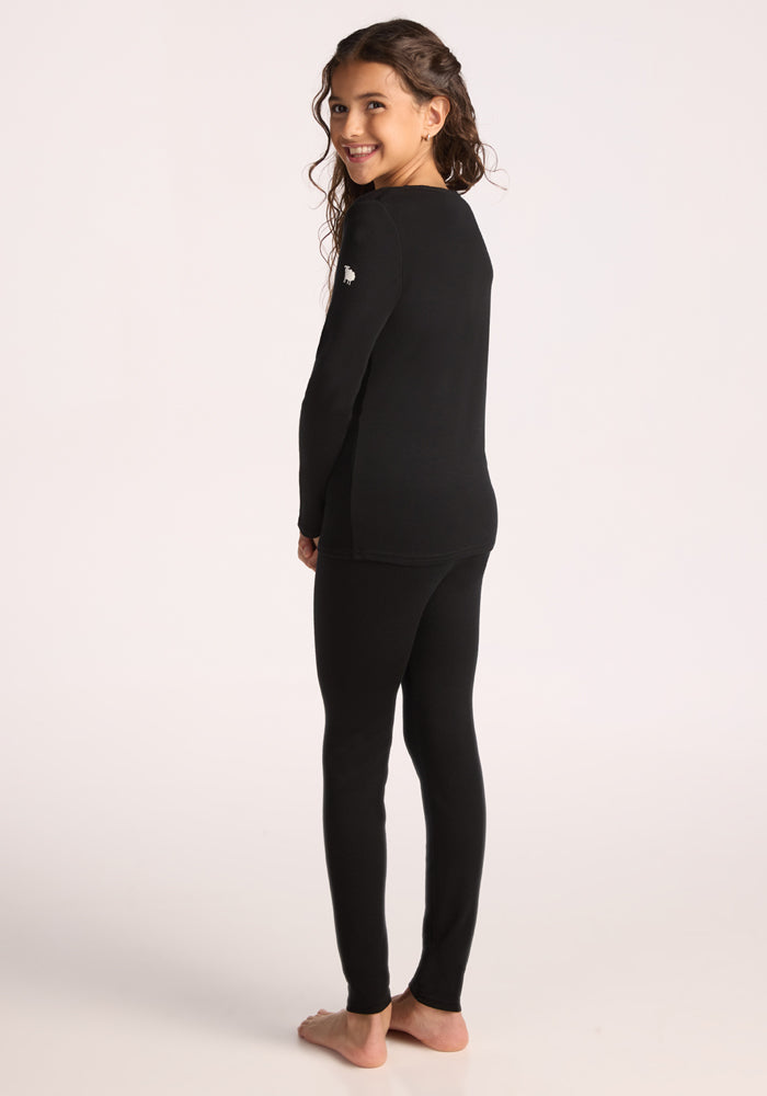 Kids Explorer Base Layer Bottoms - Black