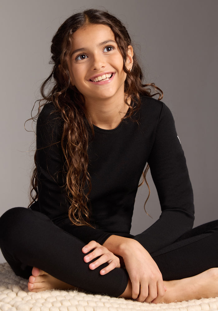Kids Explorer Base Layer Top - Black