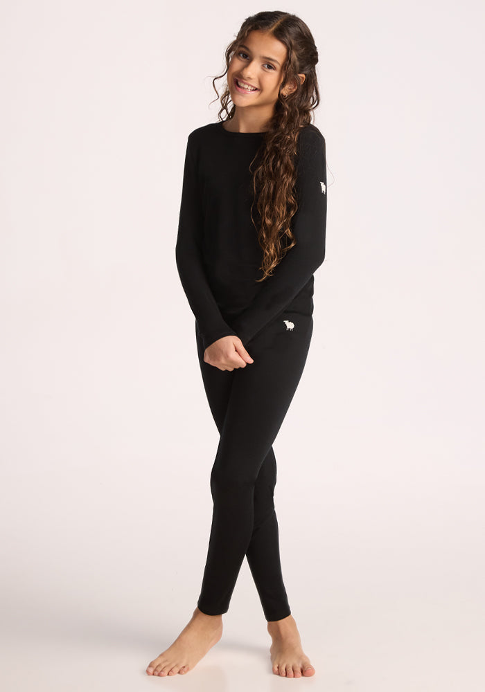 Kids Explorer Base Layer Top - Black