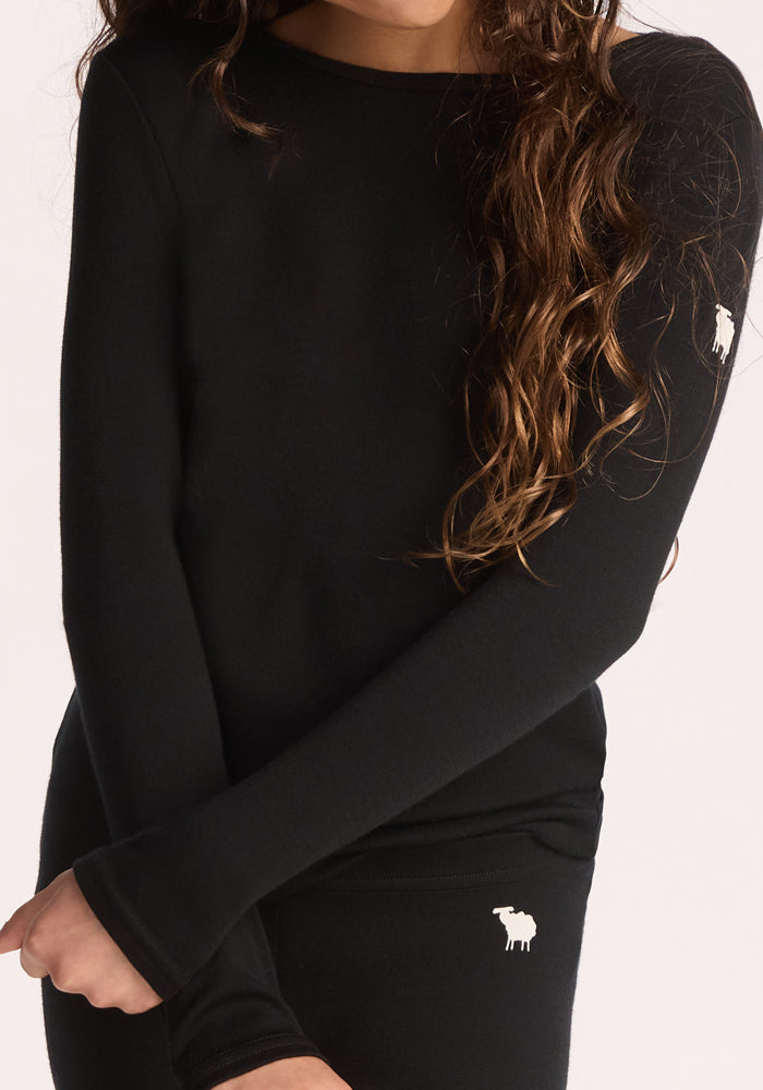 Kids Explorer Base Layer Top - Black