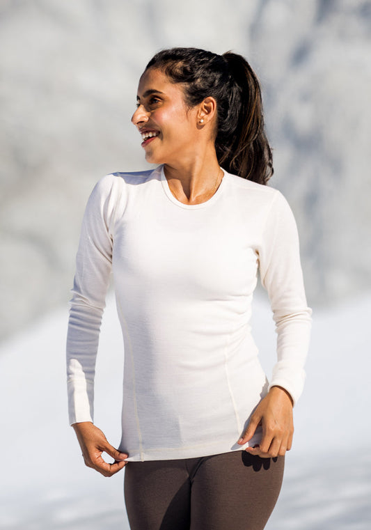Hannah Petite Long Sleeve Top - Buttercream