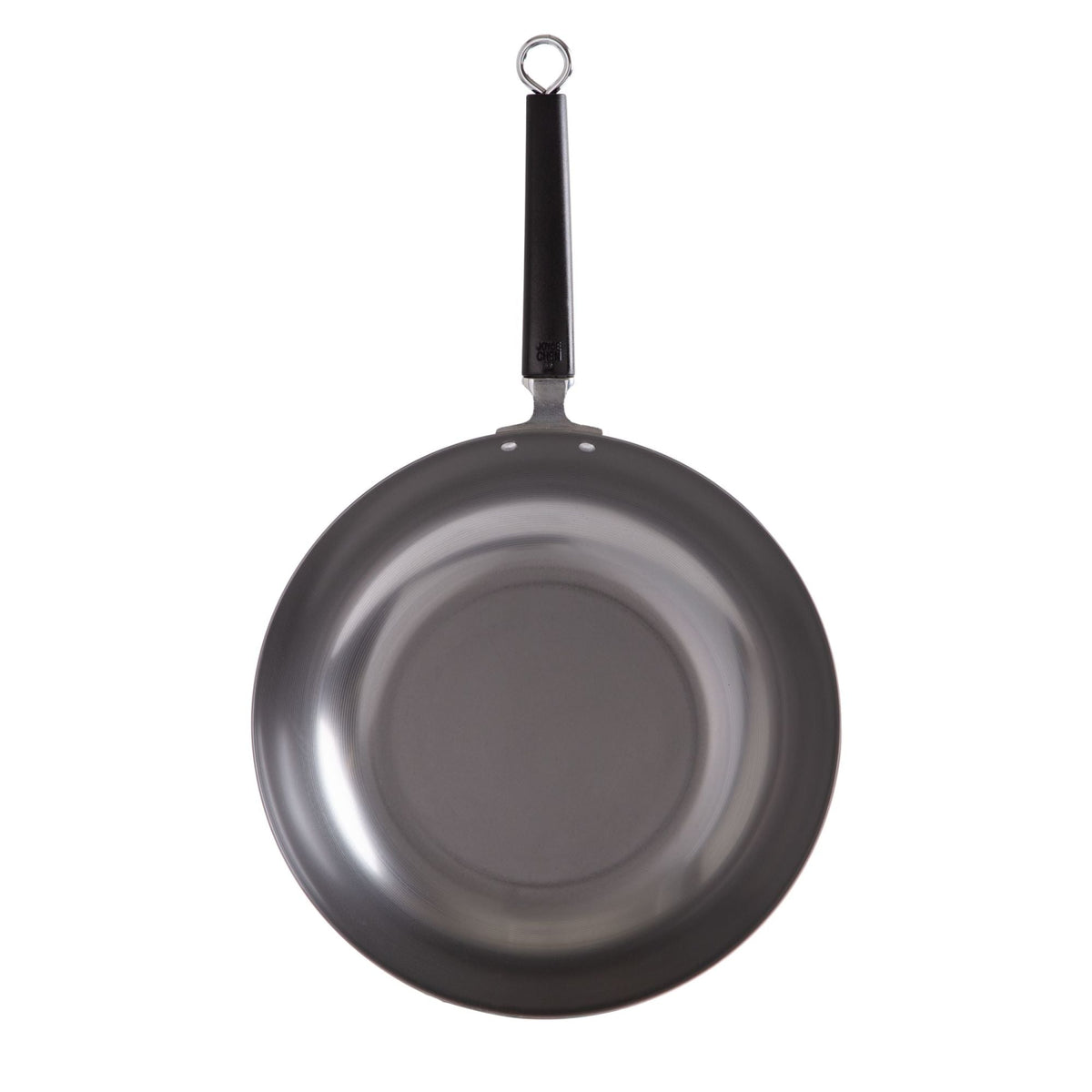 J22-0050 - Joyce Chen Uncoated Carbon Steel Stir Fry Pan with Phenolic Handle, 12"