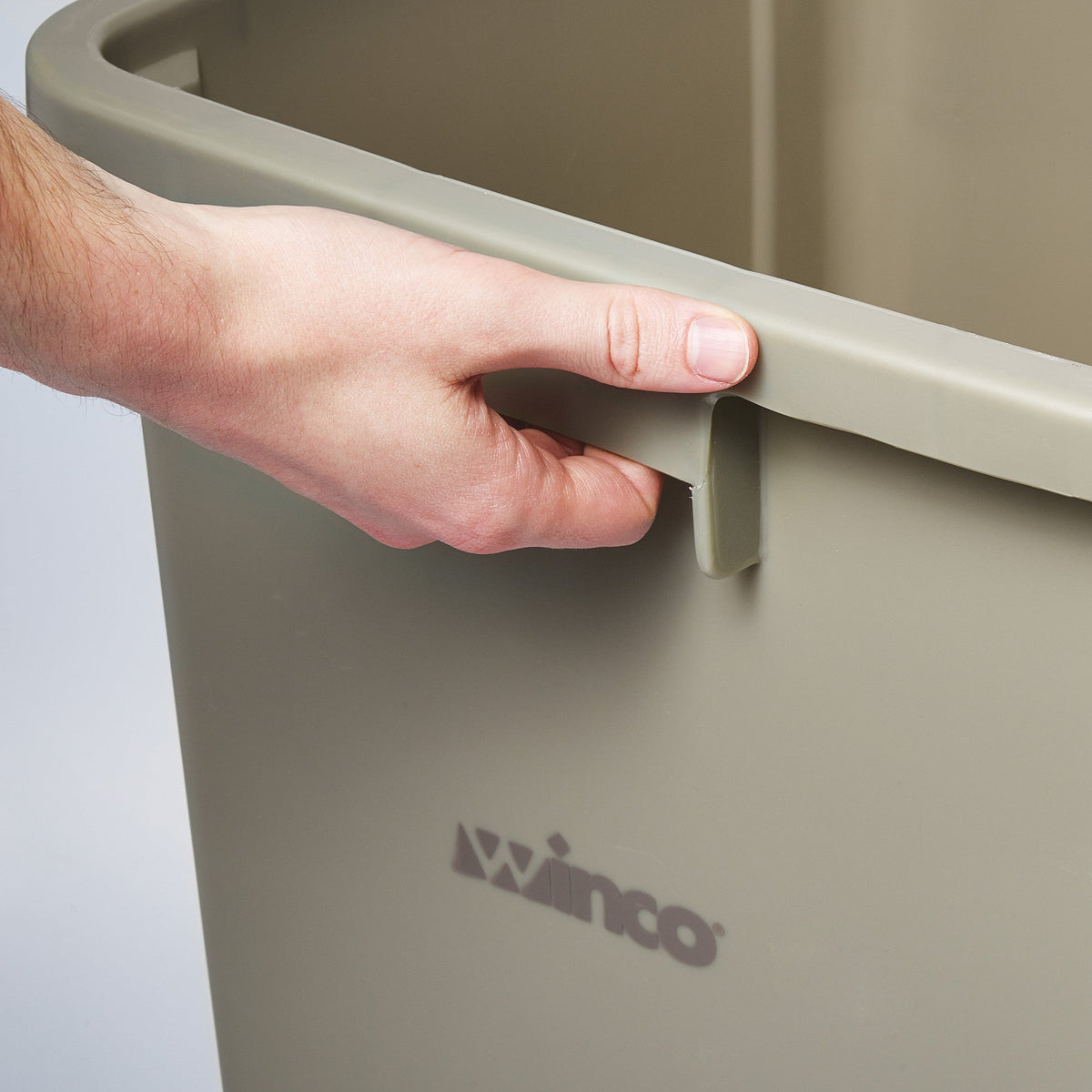 PTCS-23BE - Tall Square Trash Can - 23 Gallon, Beige