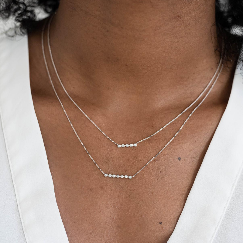 Lulu Jack Mini Bezel Bar Necklace