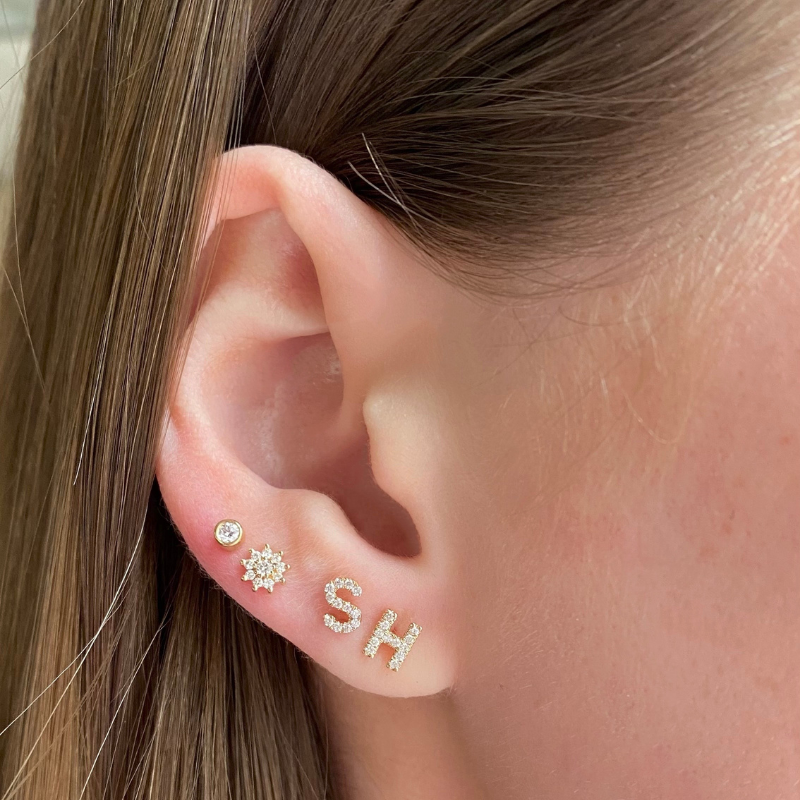 Sydney Morgan for Syd Strong Single Initial Earring