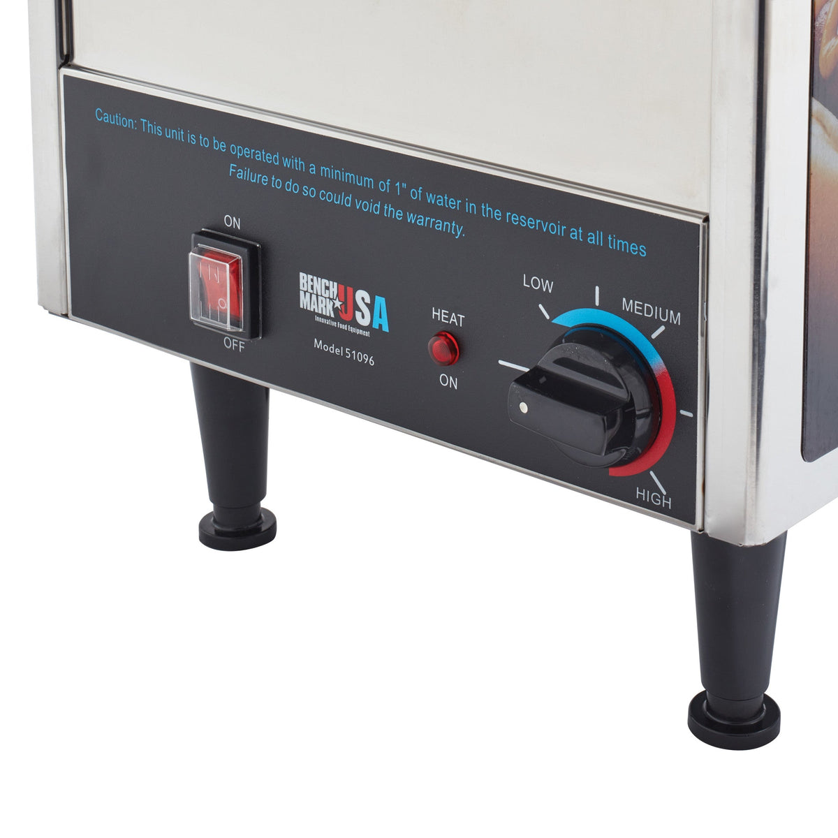 60072 - BenchmarkUSA Hot Dog Steamer Mini Cart with Umbrella