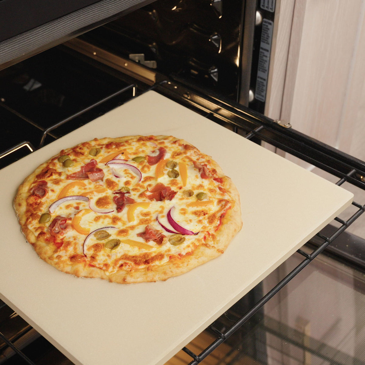 KCH-09011 - Old Stone Cordierite Rectangle Pizza Stone, 14" x 16"
